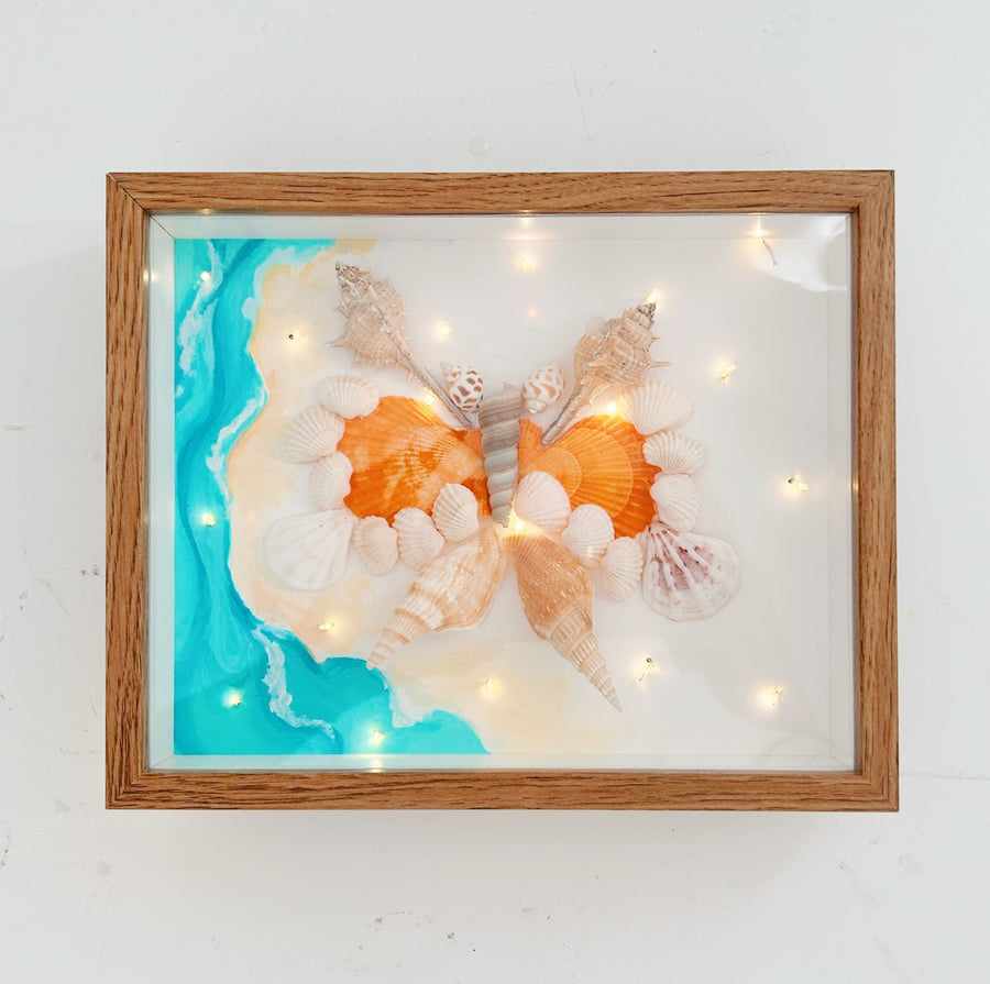 June Holiday – Seashells Lighted Frame
