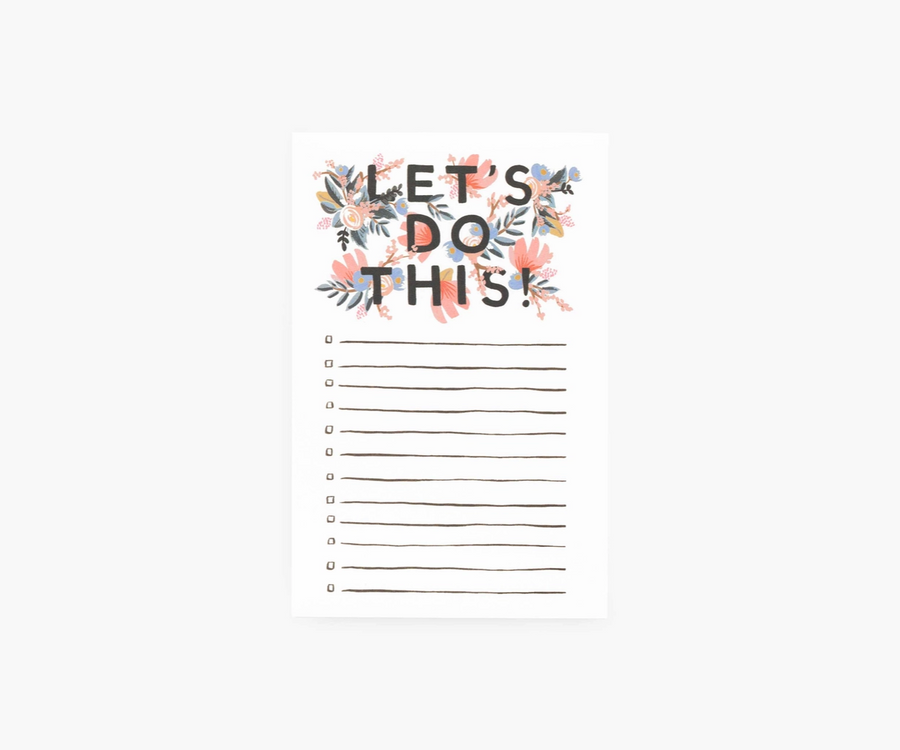 Rifle Paper Let's Do This Notepad